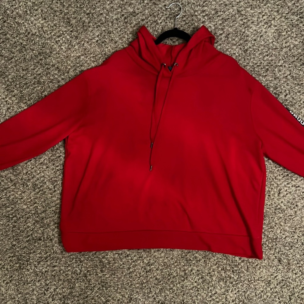 Red hoodie/sweatshirt